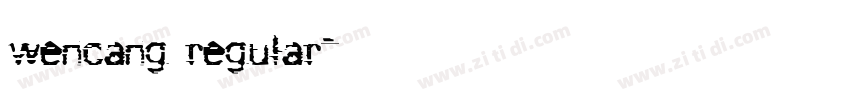 wencang regular字体转换